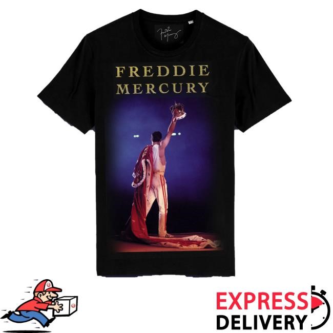 Queenonline Store Freddie Mercury Wembley Raised Crown T-Shirt