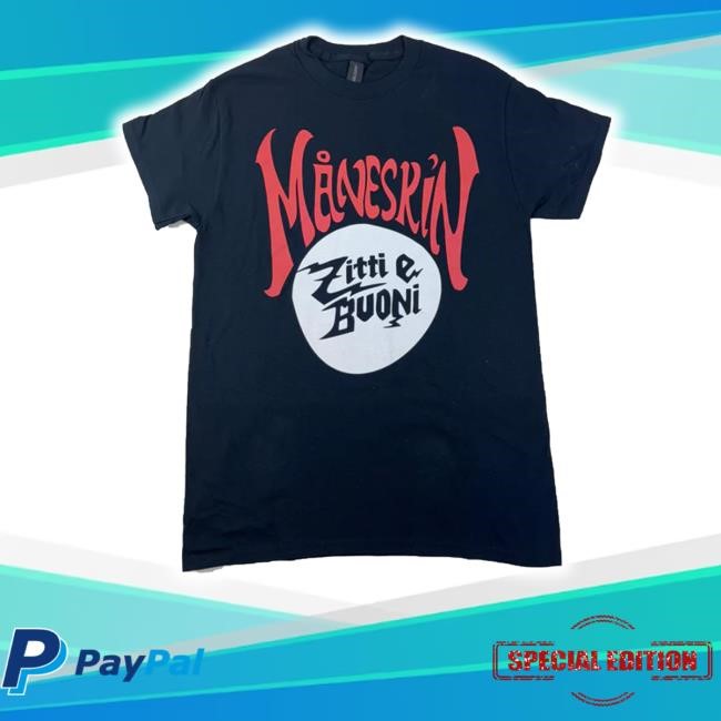 Rock Werchter Shop 24.3 Maneskin Zitti E Buoni Black T Shirt