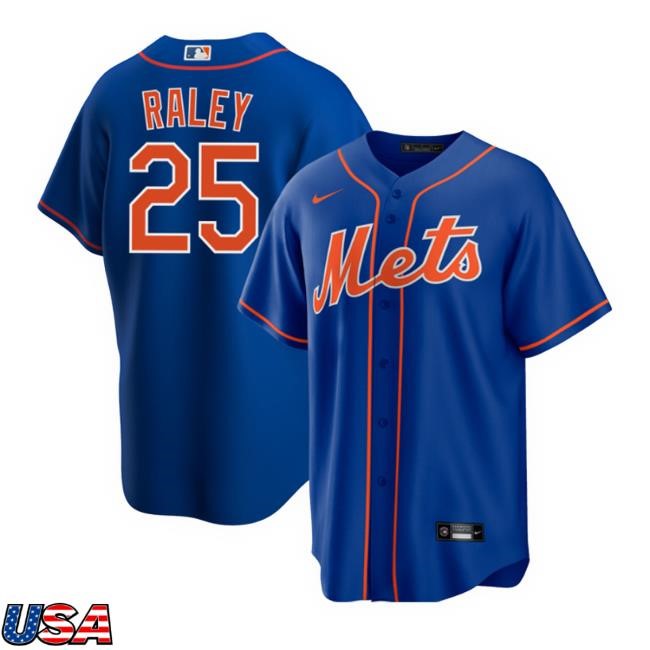 Official Brooks Raley New York Mets Alternate Royal Jersey T Shirt